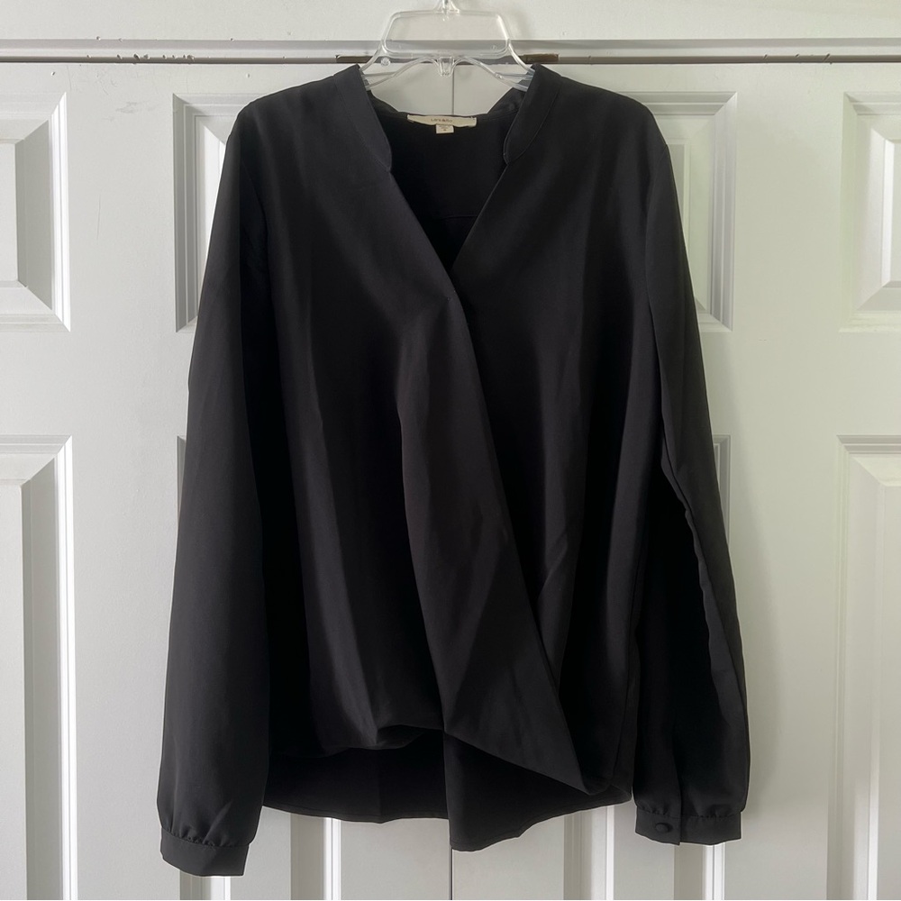 ⭐️ Lark & Ro Long Sleeve Crossover Top with Mock Collar